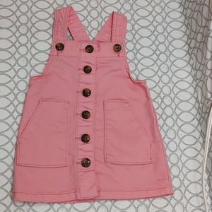 12M overall dress pink